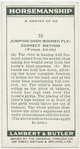 Jumping over wooden fly: correct method.