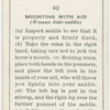 Mounting with aid.