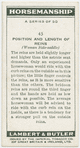 Position and length of reins.