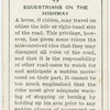 Equestrians on the highway.