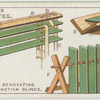 Renovating venetian blinds.