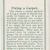 Fixing a carpet.