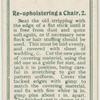 Reuholstering a chair. 2.