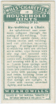 Re-webbing a chair.