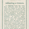 Adjusting a cistern.