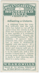 Adjusting a cistern.