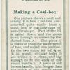Making a coal box.