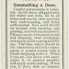 Enamelling a door.