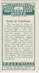 Dents in furniture.