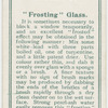 "Frosting" glass.