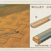 Repairing linoleum.
