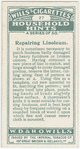Repairing linoleum.