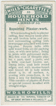 Repairing plaster work.