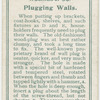 Plugging walls.
