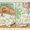 Removing stains.
