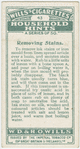 Removing stains.