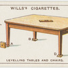 Levelling tables and chairs.