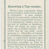 Renewing a tap washer.