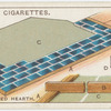 Laying a tiled hearth.