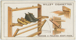 Making a folding boot rack.