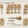 Re-caning a  chair seat.