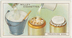 Preserving eggs.