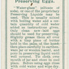 Preserving eggs.