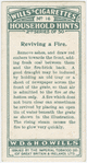 Reviving a fire.