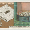 Fire lighters from waste paper.