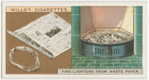 Fire lighters from waste paper.