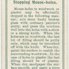 Stopping mouse holes.