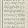 A simple barometer.