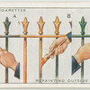 Repainting outside railings.