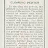Cleaning pewter.
