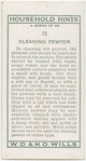 Cleaning pewter.