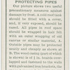 Protecting pipes.