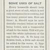 Some uses of salt.
