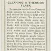 Cleaning a thermos flask.
