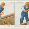 Making a concrete wall.