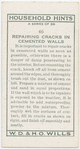 Repairing cracks in cemented walls.