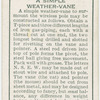 A simple weather vane.