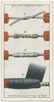 Mending electric wires.