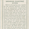 Mending electric wires.