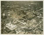 View of Denver, Colorado and the State Capital Building from a high altitude