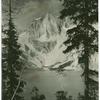 View of unknown mountain and lake