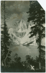 View of unknown mountain and lake