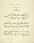 Vier ernste Gesänge fur Klavier allein (mit hinzugegügem text) von Max Reger