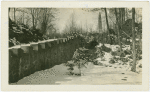 Unidentified obelisk and stone wall in Tappan, New York