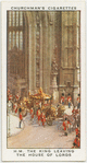 H.M. The King leaving the House of Lords.