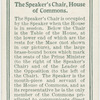 The Speaker's Chair, Houe of Commons.